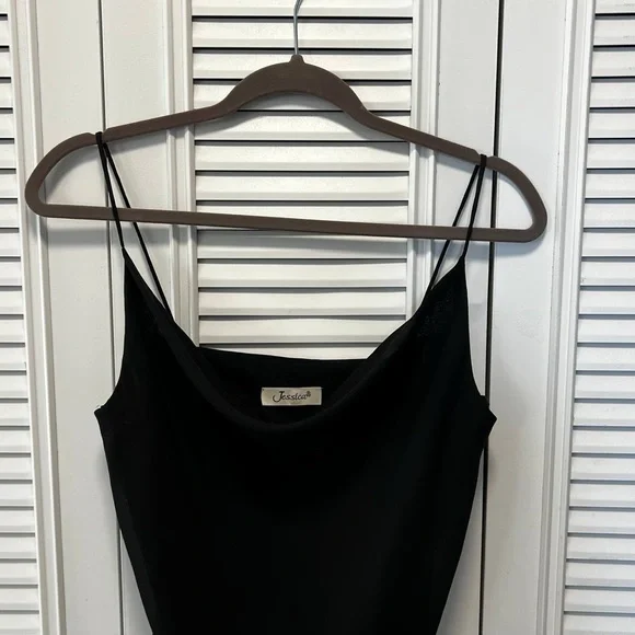 Jessica Black Asymmetrical Slip Dress - Picture 5 of 8
